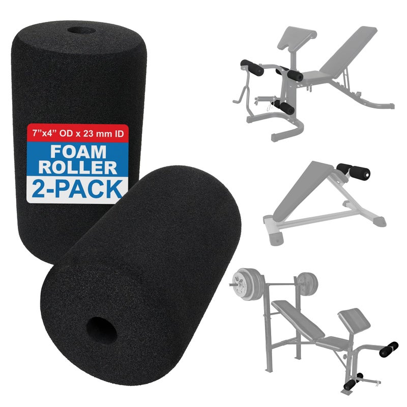 أدير سبورتس غودز أسطوانة إسفنجية من Ader Sporting Goods مقاس 7 بوصة × 4 بوصة OD × 23 مم معرف تباع بواسطة زوج - Image 1